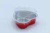 Caja de aluminio para hornear en forma de corazón, caja de papel de aluminio, empaque para pastel, taza de postre 100 ml, molde para postre de pudín hecho de material ecológico