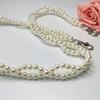 Accesorios de Cadena para Bolso Perla Alambre de Acero Cadena para Teléfono Móvil Correa para Bolso Cadena para Hombro Cadena DIY Tejida Cadena de Perlas para Bolso