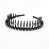 Faixa de Cabeça Simples para Lavar o Rosto Feminina Pressionando o Cabelo com Dentes Faixa de Cabelo Antiderrapante Acessórios de Cabelo para a Cabeça Combina com Tudo Abertura para o Cabelo Fivela de Metal na Cabeça para Homens