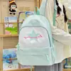 Mochila moderna y única para chicas de secundaria, estilo coreano de alta estética, bolso de hombro fresco y lindo de lunares para estudiantes de preparatoria