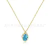 Colgante con Forma de Frasco de Perfume de Zirconio Azul de Plata de Ley S925 de Silver Star River, Estilo Lujo Ligero, Pequeño y Lindo para Mujer