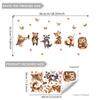 Vários Animais de Desenho Animado, Instrumentos Musicais, Estrelas, Adesivos Criativos para Janela, Decoração de Fundo para Lojas e Casas, Adesivos Eletrostáticos para Vidro