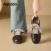 Zapatillas de Entrenamiento Alemanas Augustus de Suela Blanda para Mujer, Nueva Colección Otoño 2026, Tenis Casuales Estilo Ballet Retro Marrón con Tacón Oculto