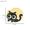 Lindo Broche de Gatito Negro de Dibujos Animados Periférico de Personaje de Anime Insignia de Metal Gatito Accesorios de Gato Creativos Personalizados
