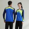 Camiseta de manga larga para bádminton de Otoño e Invierno, uniforme para hombre y mujer, camiseta de equipo de secado rápido, traje de uniforme de tenis de mesa para niños, impresión