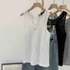 Camiseta chaleco sin mangas fina, microtransparente, súper atractiva, para mujer, nuevo diseño único de verano 2025, top hermoso