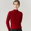 Suéter 100% Cachemir Puro para Bebé Pequeño Otoño/Invierno Estilo Nuevo para Mujer Cuello Medio Alto Borde Enrollado Capa Interior Tejida Capa Base