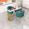 Juego de Mesa y Silla para Salón de Uñas, Oferta Especial, Estilo Económico, Para Una/Dos Personas, Lujo Ligero, Multifuncional, Estación de Uñas Moderna Estilo Ins, Estilo Crema
