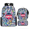 2024 Nueva Mochila Escolar de Stitch Set de Tres Piezas de Stitch Mochila con Dibujos Animados Impresos para Estudiante de Primaria Bolso de Hombro Estuche para Lápices traje