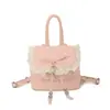 2026 Nuevo Lindo de Lunares con Lazo y Encaje Estilo Girly de Moda Mochila Pequeña Bolso Cruzado