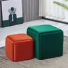 Banqueta de Almacenamiento Moderna Nórdica, Banqueta para Cambiarse los Zapatos, Taburete Pequeño Multifuncional, Taburete Plegable Cubo, Taburete Combinado Cinco en Uno