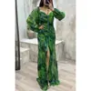 Vestido largo de manga larga plisado amarillo 2026, nuevo, casual y cómodo para mujer, transfronterizo, ropa de mujer de corte holgado europea y americana