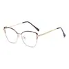 Gafas de Sol Nuevas de Metal Jamie 851, Elegantes y Versátiles Gafas Decorativas con Montura de Mariposa, Gafas Artísticas Retro con Protección contra Luz Azul