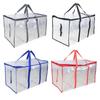 Bolsa de Tecido Transparente Portátil PE Transfronteiriça para Mudança Bolsa de Armazenamento de Grande Capacidade Bolsa para Armazenamento de Colcha de Algodão Bolsa de Viagem Bolsa de Embalagem