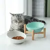 Tigela de Comida para Gatos com Boca Inclinada, Pernas Altas, Bela Tigela Curta, Tigela de Café Gato Garfield Gato, Proteção Cerâmica para Cães e Animais de Estimação Beber Água