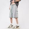 Shorts Jeans Masculino Verão High Street Marca Trendy Novo Casual Moda Cargo Shorts Calça Reta Larga