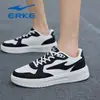 Zapatillas de Mujer Xiguang Hongxing Erke Verano Nuevo Blanco y Negro Clásico Suela Gruesa Aumentan la Altura Cuero Air Force One Zapatillas