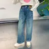 Jeans con Forro de Felpa para Niñas 2026 Invierno Nuevos Pantalones Largos Engrosados para Niños Mayores Otoño e Invierno Pantalones de Moda