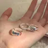Anillo de Expresión Geométrica Y2K Femenino Celebridad de Internet Moda K-Style Versátil Elegante Anillo Abierto Nicho Personalizado Anillo para el Dedo Índice