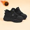 Zapatillas altas de papá con forro polar para mujer 2024 Invierno Nuevo Versión coreana Zapatillas cálidas para aumentar la altura Zapatos casuales de algodón K819-5
