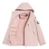 Luotuo Mismo Estilo Tres en Uno para Mujer Cortavientos e Impermeable Otoño e Invierno Exterior Casual Versátil Chaqueta Desmontable Moderna