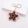 Miu Frosted Sexy Leopardo Flor Bolso Llavero Colgante Exquisito Nicho Flor de Cuero DIY Colgante