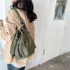 Bolso de mano estilo coreano, sencillo, combinable con todo, de gran capacidad, bolso de hombro de moda, bolso de cubo a juego diario de estilo occidental para mujer
