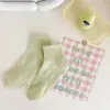Meias Cano Curto Femininas para Primavera e Verão, Cor Sólida, Estilo Japonês, Algodão, Absorventes de Suor, Meias Esportivas Frescas para Mulheres