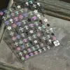 Adesivos de Unha da Moda com Cruzes Coloridas em Relevo 3D, Unhas Estilo Dark Francês, Adesivos Cartoon Avançados