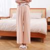 Calças de pijama de seda de algodão feminino verão rayon fino calças retas plus size calças de ar condicionado doméstico Calças de proteção solar de praia de celebridades da Internet
