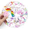 50 pegatinas de caballo unicornio arcoíris de dibujos animados para tablet scooter equipaje funda de teléfono para coche pegatina