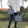 Internet Celebrity Ins Houndstooth Saco Cosmético R Letra Estilo Coreano Saco de Armazenamento de Cosméticos Moda Portátil Grande Capacidade Múmia Bolsa