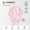 Roupas de Bebê Primavera e Outono Macacão 100% Algodão Roupas de Borboleta para Bebê Roupas de Engatinhar Roupas de Monge para Recém-Nascido Estilo Velcro