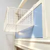 Cesta colgante de mesita de noche para estudiante universitario, almacenamiento de snacks en dormitorio, artefacto para litera, cesta trasera pequeña, buen artículo para dormitorio, estante de almacenamiento de mesita de noche