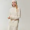 100% cachemira, nueva colección otoño/invierno 2026, suéter de cuello redondo para mujer, simple y versátil, tejido liso, capa base suave y cómoda