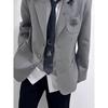 Uniforme Retro Japonés Dk Estilo Escolar Top Estilo Universitario Traje Jk Gris L Vestido Chaqueta Casual para Hombre