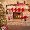 25 Nuevas Decoraciones Navideñas Transfronterizas con Base Roja de Madera y Ganchos de Hierro para Hogar y Empresa, Regalos de Navidad