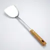 Espátula de Aço Inoxidável com Dois Garfos e Colher, Espátula Doméstica para Wok, Concha para Sopa, Espátula para Fritar, Colher Furada, Colher Curta para Arroz, Espátula para Mexer e Fritar, Conjunto de Cinco Peças