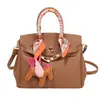 Bolsa Nueva para Mujer Otoño/Invierno 2026 Bolso Kelly Bolso de Mano de Moda Gran Capacidad Bolso de Hombro Único Cruzado Retro Bolso Platino