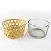 Esencial para el Hogar Aromaterapia Romántica Relajación Ayuda para Dormir Mini Portavelas Cubierta Tejida de Bambú Taza Cubierta Estilo Pastoral para Dormitorio Cubierta de Taza