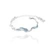 Pulsera estilo coreano ins diseño de moda azul claro para mujer textura epoxi irregular nicho accesorios de alto sentido pulsera