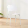 Silla con Respaldo Engrosado Apilable Silla para Mesa de Comedor en Casa Silla de Comedor Comercial Hueca Silla para Negociaciones Silla de Plástico Casual con Agujero