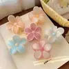 Dulce Horquilla de Color Gelatina de Flor de Cinco Pétalos para Mujer Nueva Horquilla Plumeria Transfronteriza Pinza de Tiburón Accesorio para el Cabello