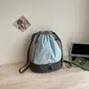 Bolsa de natación portátil para mujer, gran capacidad, diseño de nicho, bolsa para deportes y fitness, mochila estudiantil con bloques de color, bolsa de playa