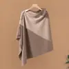 Cachecol Xale de Caxemira Cardigan de Tricô Casaco Lenço Triângulo Feminino Peça de Roupa Externa Manto Cardigan Xale de Tricô Suéter