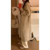 2026 Moda Feminina Outono e Inverno Estilo Coreano Novo Estilo Preguiçoso Cardigan de Tricô de Comprimento Médio Solto Emagrecedor Suéter Versátil Tendência