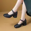 Sapatos Mary Jane Femininos com Couro Macio, Renda Francesa e Fivela de Uma Tira, Novo Estilo Primavera/Verão 2026, Transfronteiriço