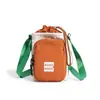 Nueva Bolsa Cruzada de Bloques de Color Energéticos Transfronteriza Ligera Funcional Bolso para Teléfono de Viaje al Aire Libre para Pareja Portátil para Senderismo Bolsa para Botella de Agua