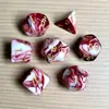 Juego de Dados Poliedros D&D con Patrón de Mármol, Color Mixto Transparente D4D6D8D10D12D20 Caras, Coc, Juego de Mesa, Juego de Siete Piezas