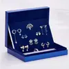 Pendientes de Plata de Ley S925, Set de Pendientes de Una Semana, Pendientes Largos Elegantes de Lazo, Regalo de Cumpleaños para Niñas